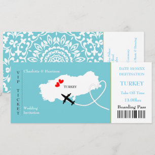Billetterie Carte d'embarquement Mariage Destinati