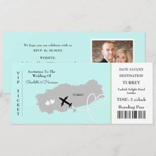 Billetterie Carte d'embarquement Mariage Destinati