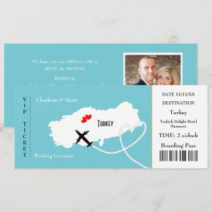 Billetterie Carte d'embarquement Mariage Destinati