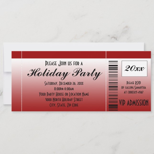 Billetterie de fête de Noël Invitation (Devant)