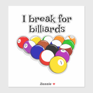 Billiard Balls Conception personnalisée Sticker en