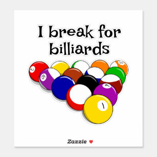 Billiard Balls Conception personnalisée Sticker en