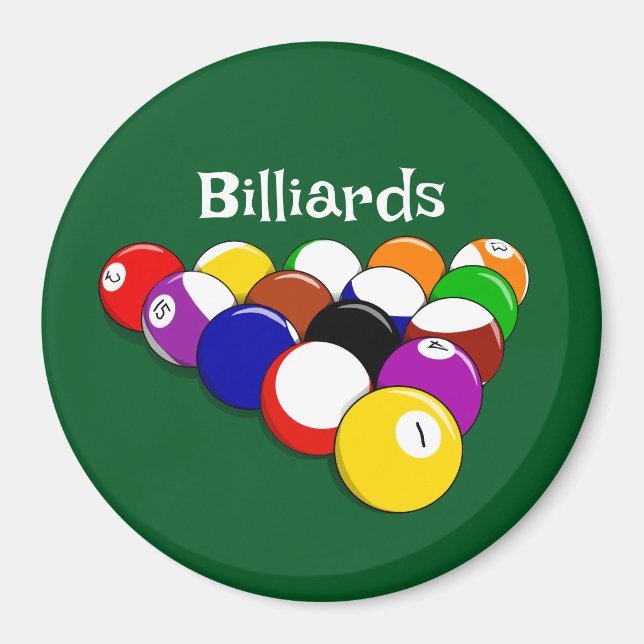 Billiard Balls Design Magnet (Devant)