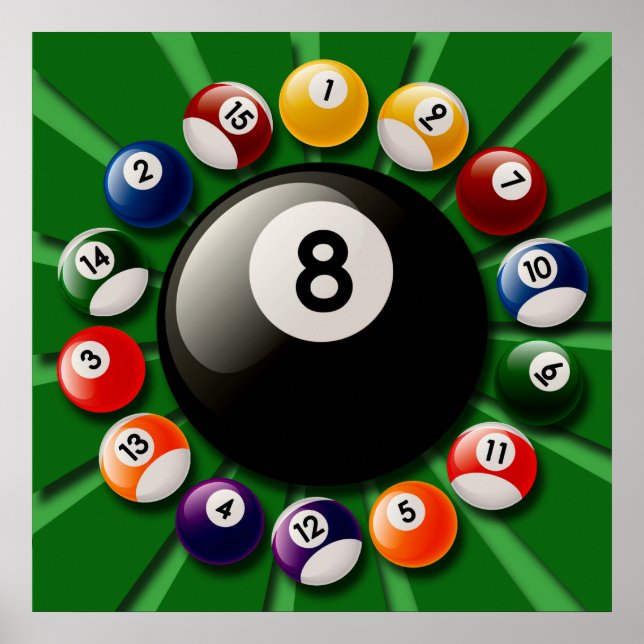 BILLIARDS BALLS POSTER (Devant)
