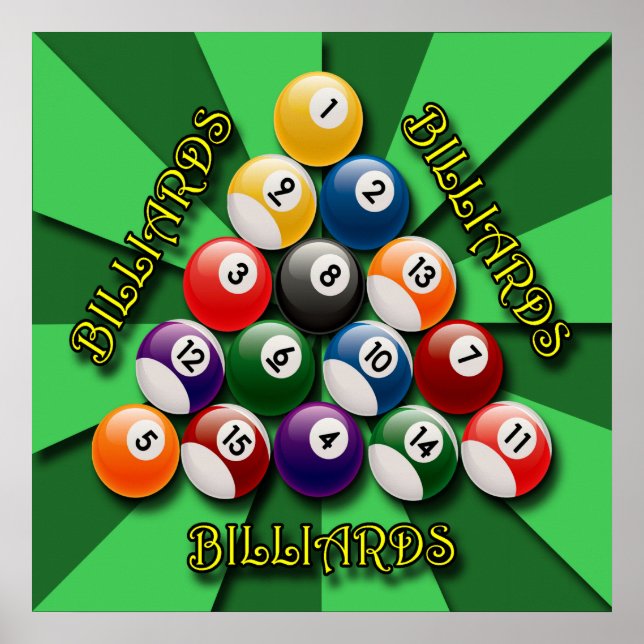 BILLIARDS BALLS POSTER (Devant)
