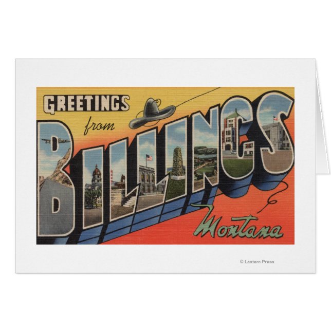 Billings, Montana - Grandes Lettres Scènes 2 (Devant horizontal)