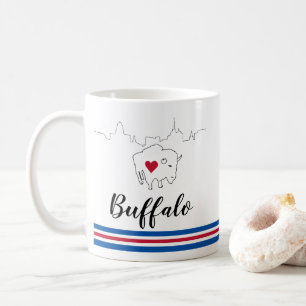Bills Buffalo Skyline Illustration Café Mug