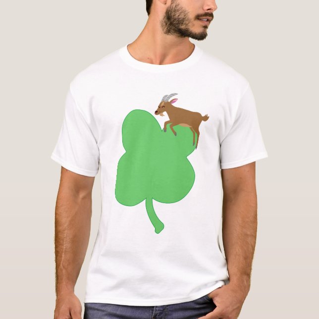 Billy Swags White St Patricks Goat Themed T-shirt (Devant)