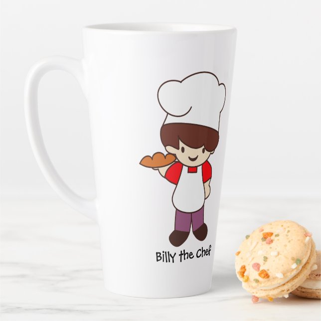 Billy the Chef Masterchef Print Latte Mug (En situation)