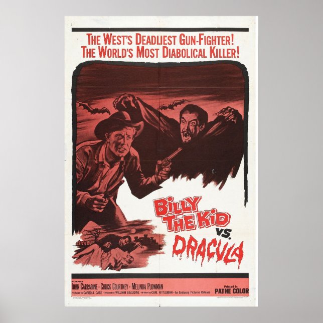 Billy the Kid Vs, Poster de film Dracula Retro (Devant)
