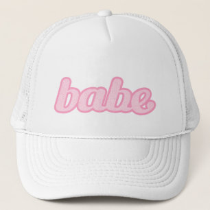 "bimbo" denim rose pâle et blanc casquette