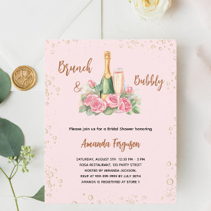 Bimeau brunch rose floral Poudre nuptiale invitati