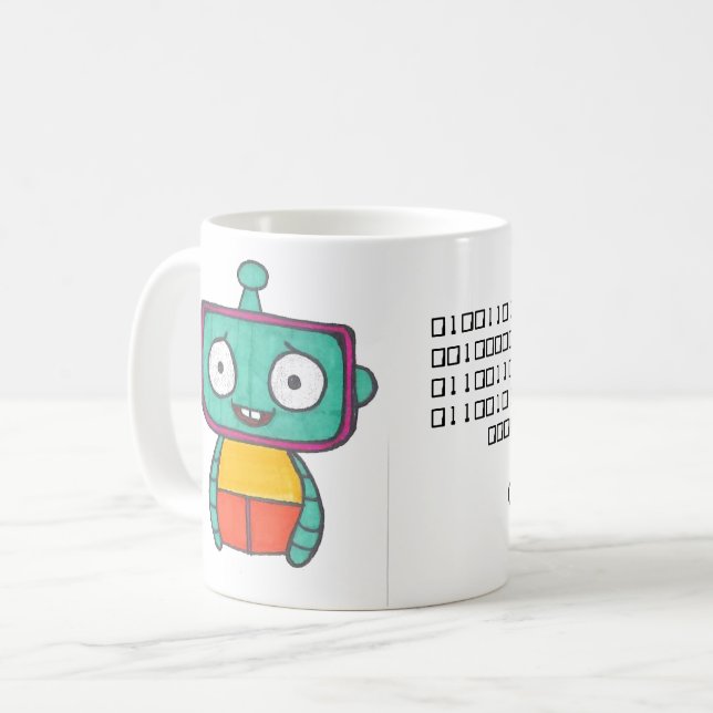 Binary Coffee Mug - Mmm, Café (Devant gauche)