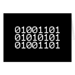 BINARY MUM GREETING CARD