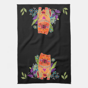 BINDI lissent la serviette de cuisine de bouffes