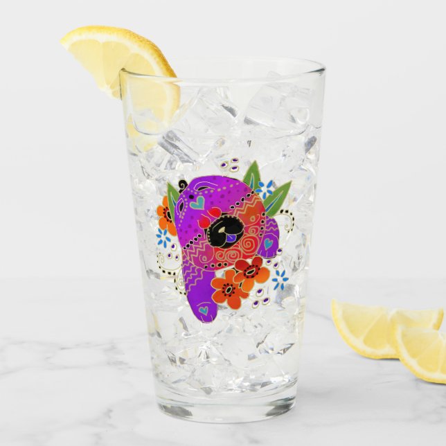 BINDI ROUGH CHOW 16 oz design en verre avant et ar (Devant glace)