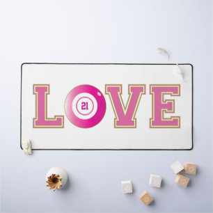 Bingo 21e anniversaire mignon rose et blanc