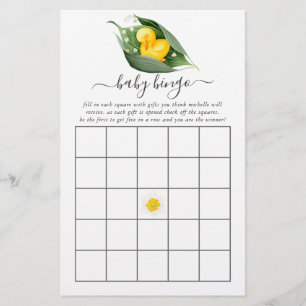 Bingo Baby Shower Caneton Muguet