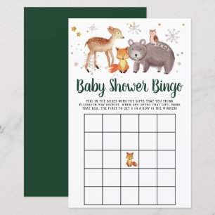 Bingo Bébé Hiver Bois Animaux Jeu de douche