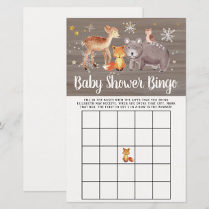 Bingo Bébé Hiver Bois Animaux Jeu de douche