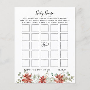 Bingo Bébé   Jeu de Baby Shower Floral