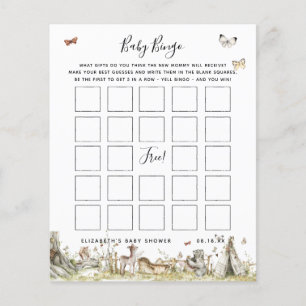 Bingo Bébé Jeu de Baby Shower Floral