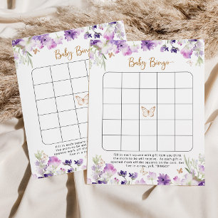 Bingo bébé papillon en or violet