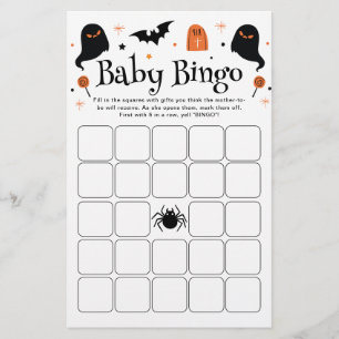 Bingo Bingo Halloween Baby shower Jeu