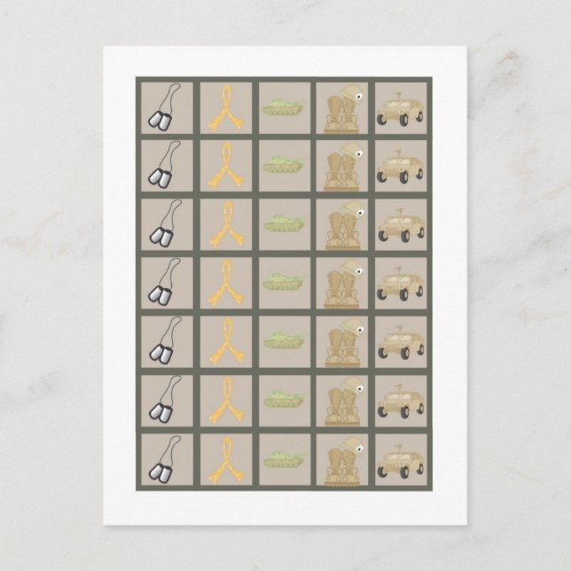 Bingo Cartes Markers ARMY ACU Camoflauge numérique (Devant)