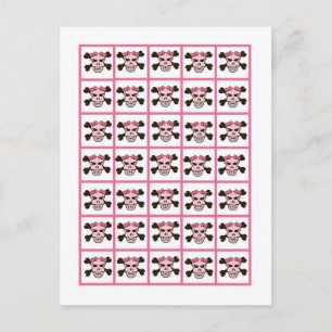 Bingo Cartes Marqueurs Girl Pink Punk Rock Skull C