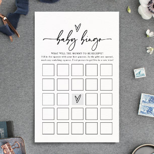 Bingo de Baby shower mini mou