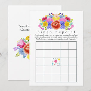 Bingo de Fête de Mariage Floral Fiesta Espagnole