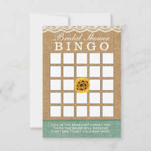 Bingo de Fête des mariées de boule de tournesol cl