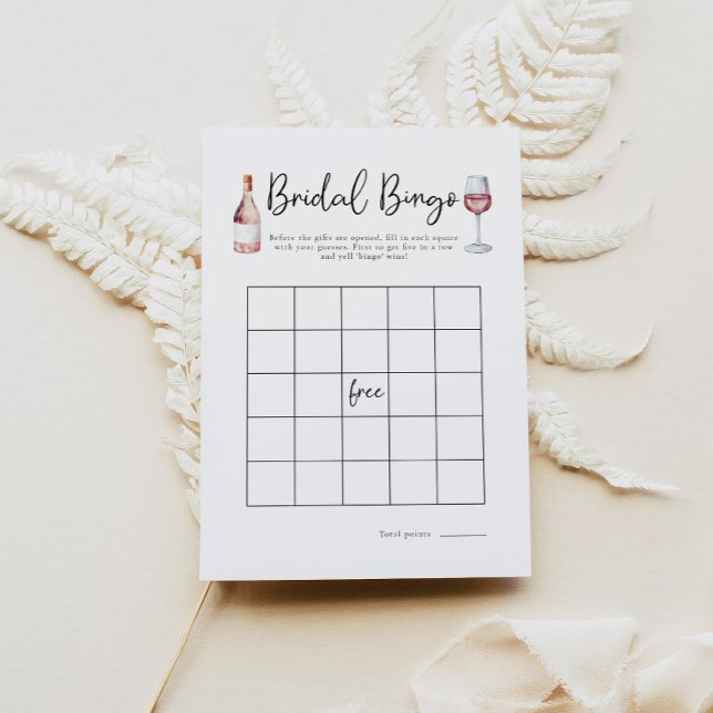 Bingo de Fête des mariées de vin rose (Créateur téléchargé)