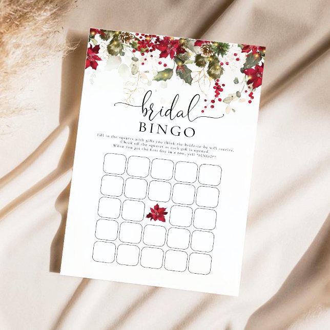 Bingo de la Fête des mariées rouge de Noël (Créateur téléchargé)