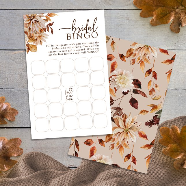 Bingo de mariage automnal (Autumn Bridal Bingo
)