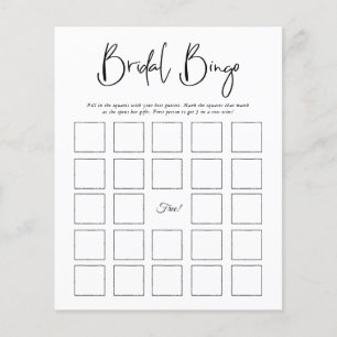 Bingo de mariage Jeu de salle de mariage minimal