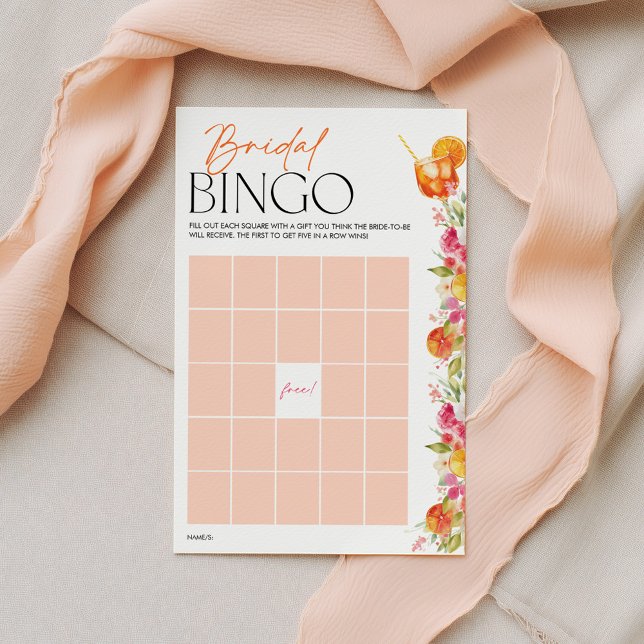 Bingo de mariage Jeux de fête de mariage Citron Sp (Bridal Bingo Game | Bridal Shower Game | Love at First Spritz Citrus Theme)