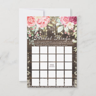 Bingo de mariage Mariage rustique