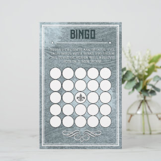 Bingo de style Art déco Dusty Blue Retro