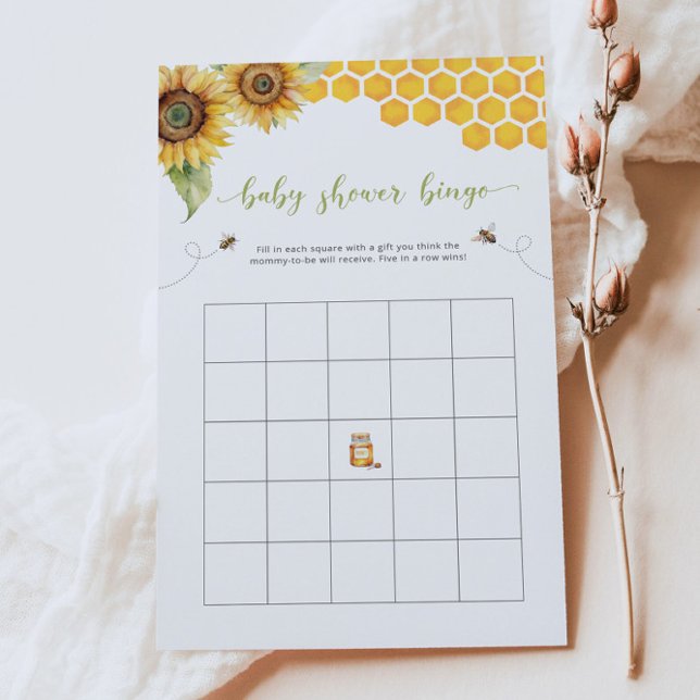 Bingo D'Été Tournesol Et Baby shower De Miel Jeu (Créateur téléchargé)
