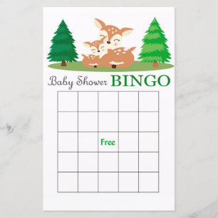 Bingo du baby shower de cerfs