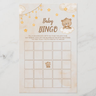 Bingo du Baby shower d'ours Brown