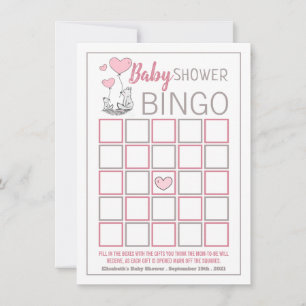 Bingo du Baby shower Fox Hearts