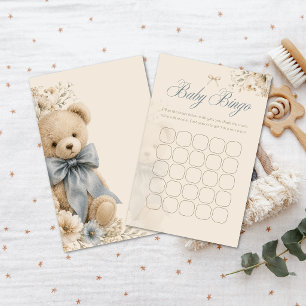 Bingo Élégant pour Bébé avec un Ours en Peluche