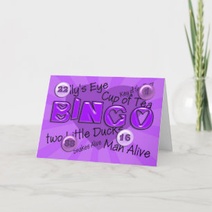 Bingo Fan carte d'anniversaire Kelly's Eye Numéro