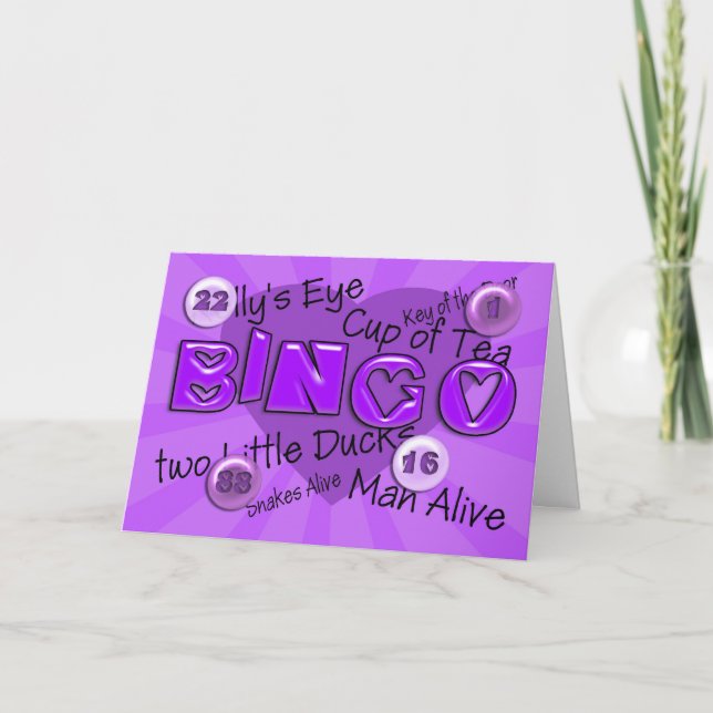 Bingo Fan carte d'anniversaire Kelly's Eye Numéro  (Devant)