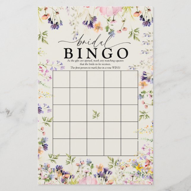 Bingo fleur sauvage | Jeux (Devant)