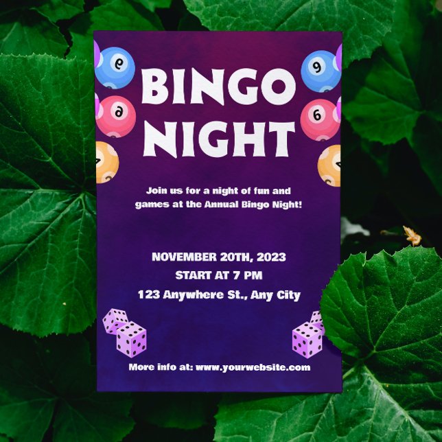 Bingo Fun Night Invitation collecte de fonds (Créateur téléchargé)
