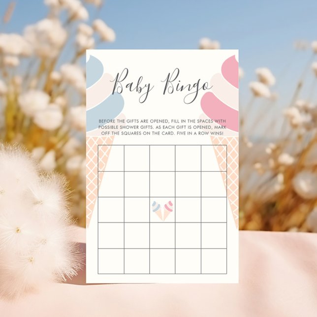 Bingo Game Crème glacée Pastel Couleur Sexe Révéle (Créateur téléchargé)